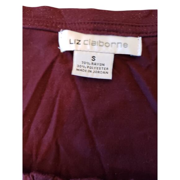 Liz Clairborne S black long sleeve‎ tee shirt - Picture 4 of 7